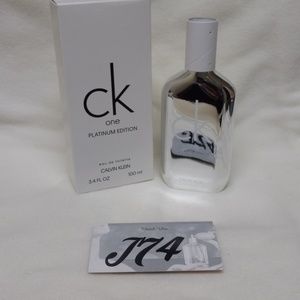 CK ONE PLATINUM EDITION TESTER FOR MEN 3.4oz. New